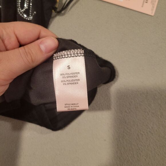 Juicy Couture Velvet Black Tank Top Sleepwear Size Small - Picture 5 of 7